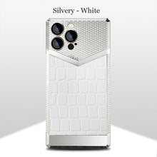 Load image into Gallery viewer, Electroplated alligator leather case for iPhone
