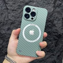 Load image into Gallery viewer, MagSafe borderless carbon fiber textured case for iPhone
