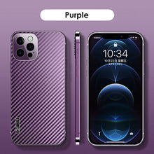 Load image into Gallery viewer, MagSafe carbon fiber frosted case for iPhone
