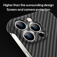 Load image into Gallery viewer, Borderless carbon fiber textured case for iPhone
