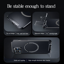 Load image into Gallery viewer, MagSafe concealed stand frosting case for iPhone
