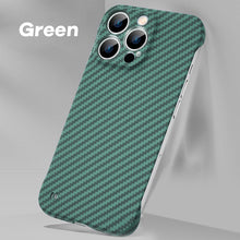 Load image into Gallery viewer, Borderless carbon fiber textured case for iPhone
