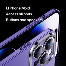 Load image into Gallery viewer, Metal camera frame light frosted case for iPhone
