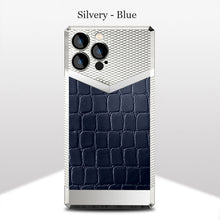 Load image into Gallery viewer, Electroplated alligator leather case for iPhone
