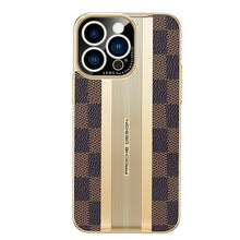 Load image into Gallery viewer, Checkered high-end leather all-inclusive case for  iphone
