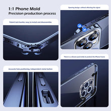 Load image into Gallery viewer, Titanium alloy  frame crystal grade backplate case for iPhone
