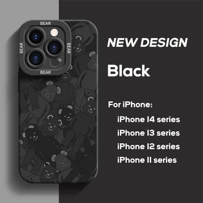 Light Luxury Liquid Silicone Full Coverage of Patterns Case for iPhone