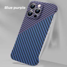 Load image into Gallery viewer, Borderless carbon fiber textured case for iPhone
