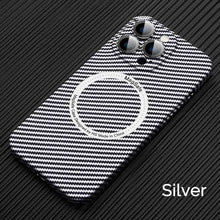 Load image into Gallery viewer, MagSafe light and thin carbon fiber textured case for iPhone 12-13 series
