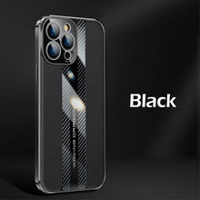 Load image into Gallery viewer, Light luxury cowhide carbon fiber texture case for iPhone
