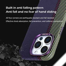 Load image into Gallery viewer, MagSafe combination color skin friendly carbon fiber case for iPhone

