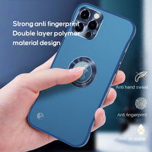 Load image into Gallery viewer, Frameless metal ring ultra thin frosted case for iPhone

